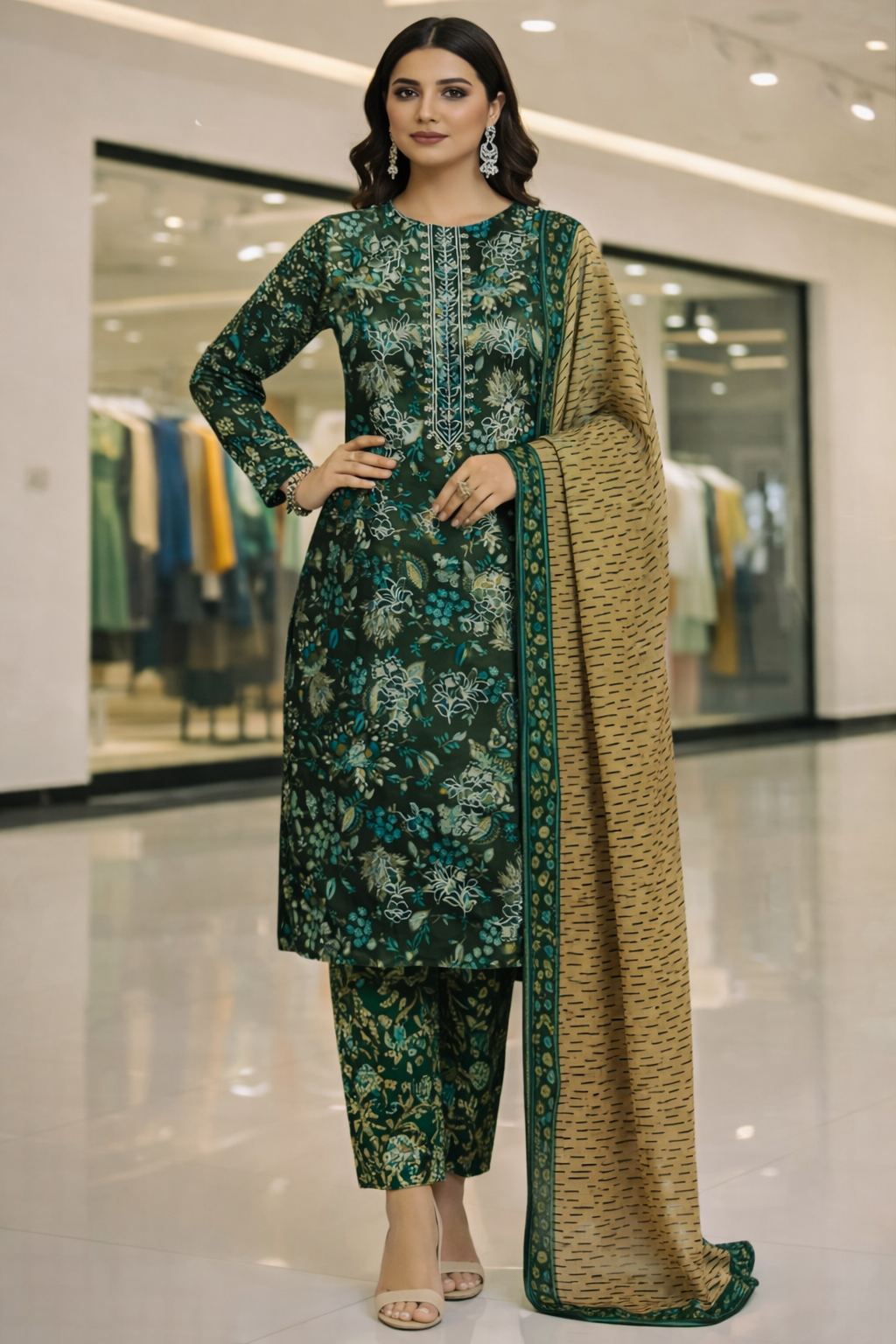 Bin Saeed 3 Piece Lawn (Stitched)
