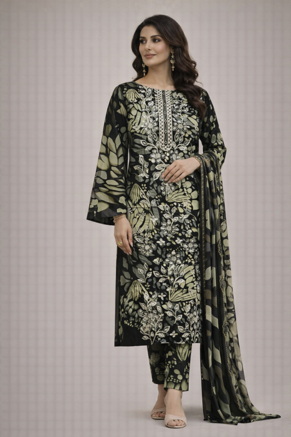 Sundas Bin Saeed 3 Piece Lawn (Stitched)