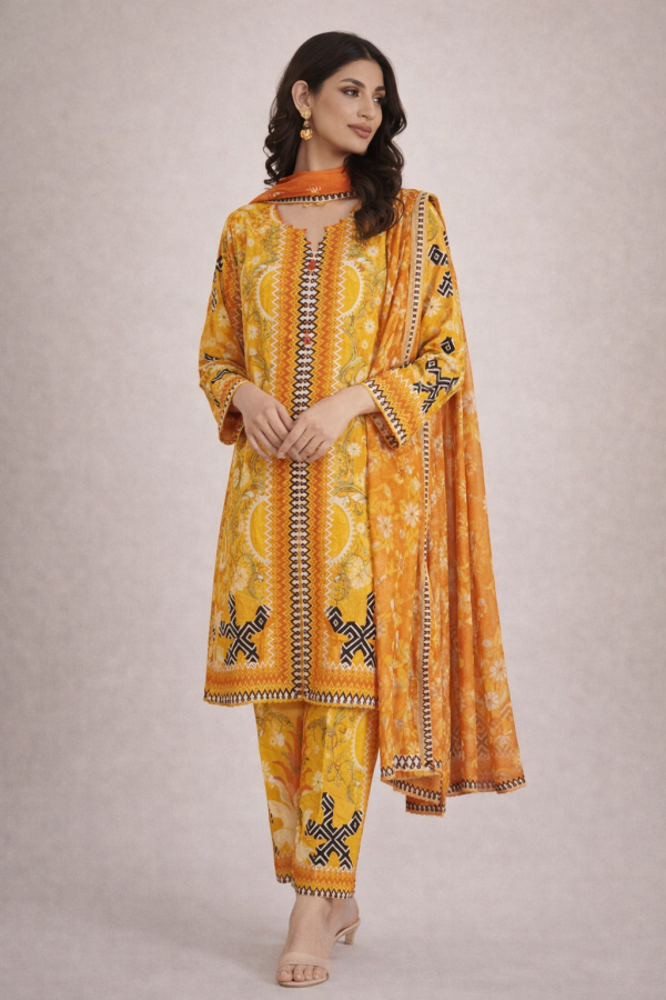 Stella Lawn Digital Printed 3 Piece (09)