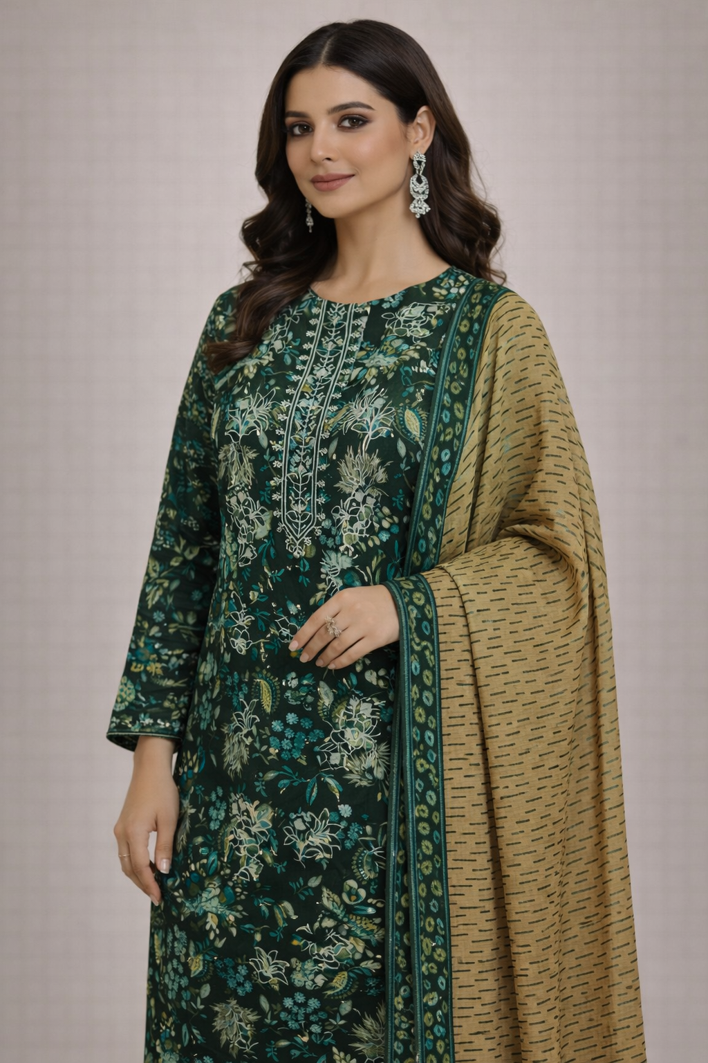 Bin Saeed 3 Piece Lawn (Stitched) - Image 3