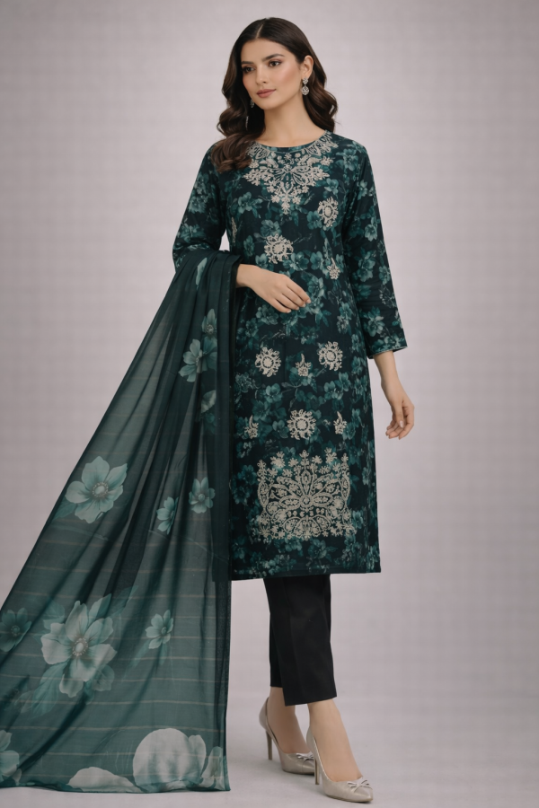 Digital Bana Dora Lawn 3 Piece (Stitched)