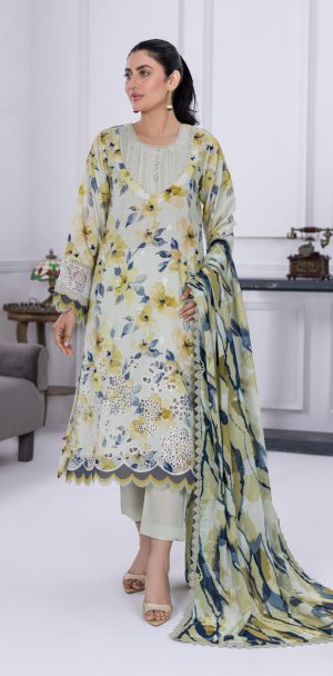 Embroidered & Printed Lawn with Printed Lawn Dupatta (Unstitched)
