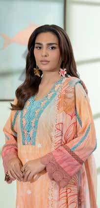 Embroidered & Printed Lawn with Printed Chiffon Dupatta (Unstitched) - Image 2