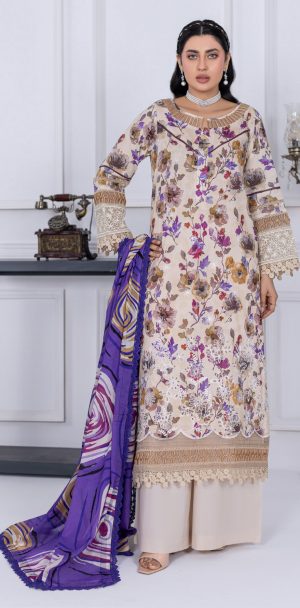 Embroidered & Printed Lawn with Printed Lawn Dupatta (Unstitched)