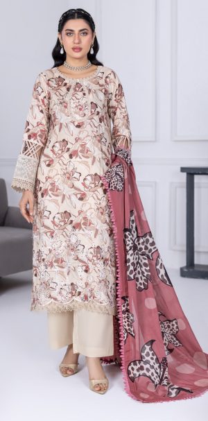 Embroidered & Printed Lawn with Printed Lawn Dupatta (Unstitched)