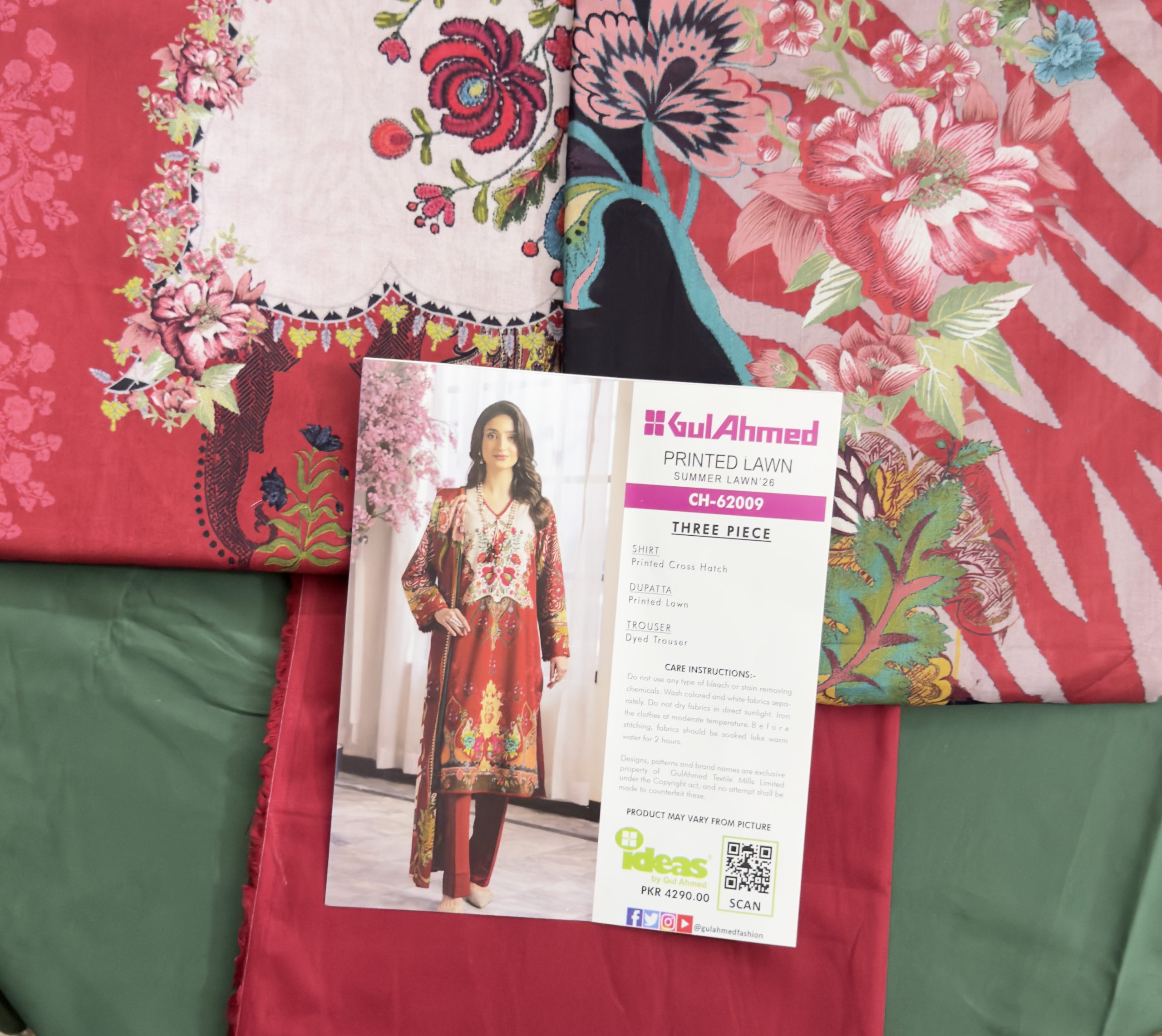 Gul Ahmed 3 Piece (Unstitched)