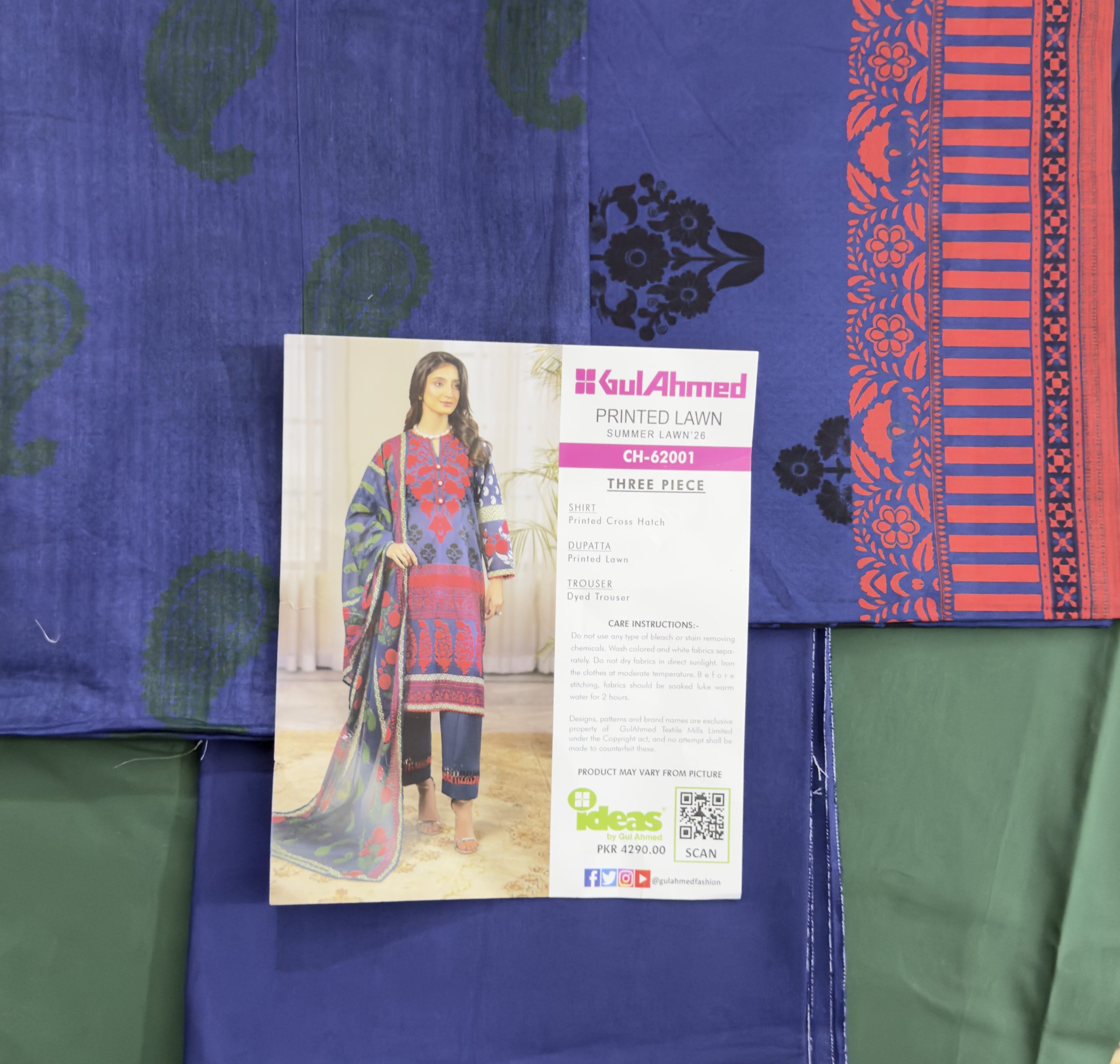 Gul Ahmed 3 Piece (Unstitched)