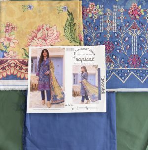 Tropical 3 Piece Lawn Suit (Unstitched)