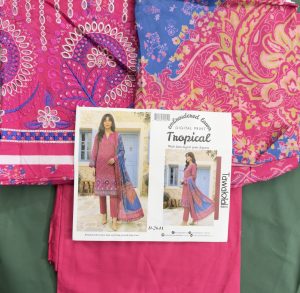 Tropical 3 Piece Lawn Suit (Unstitched)