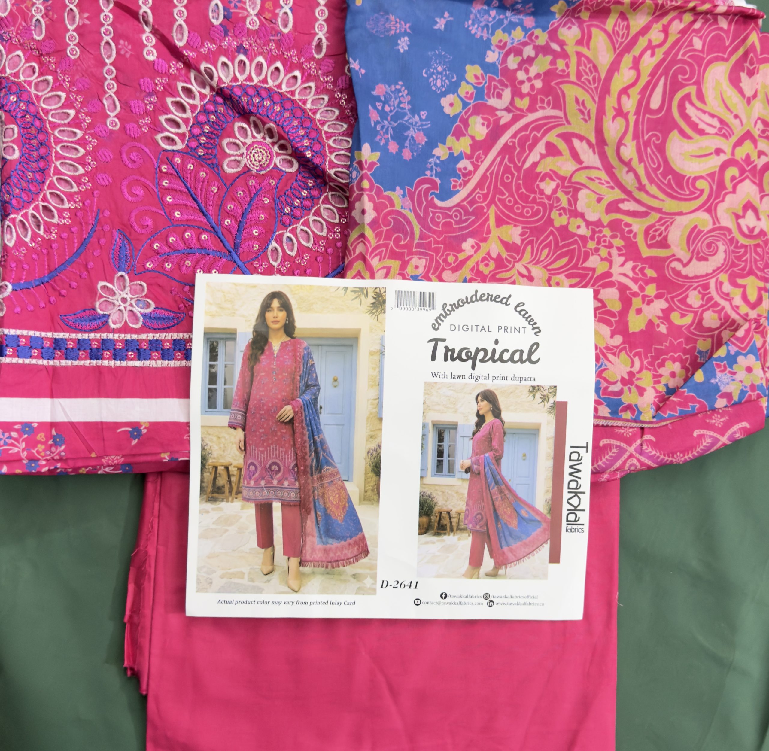 Tropical 3 Piece Lawn Suit (Unstitched)