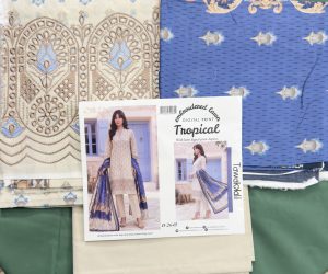 Tropical 3 Piece Lawn Suit (Unstitched)