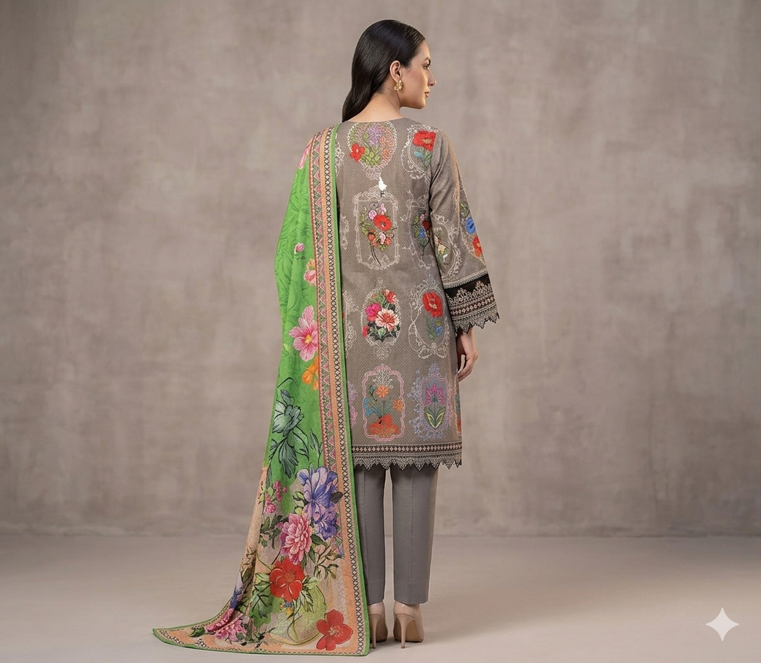 Gul Ahmed 3 Piece (Unstitched) - Image 2