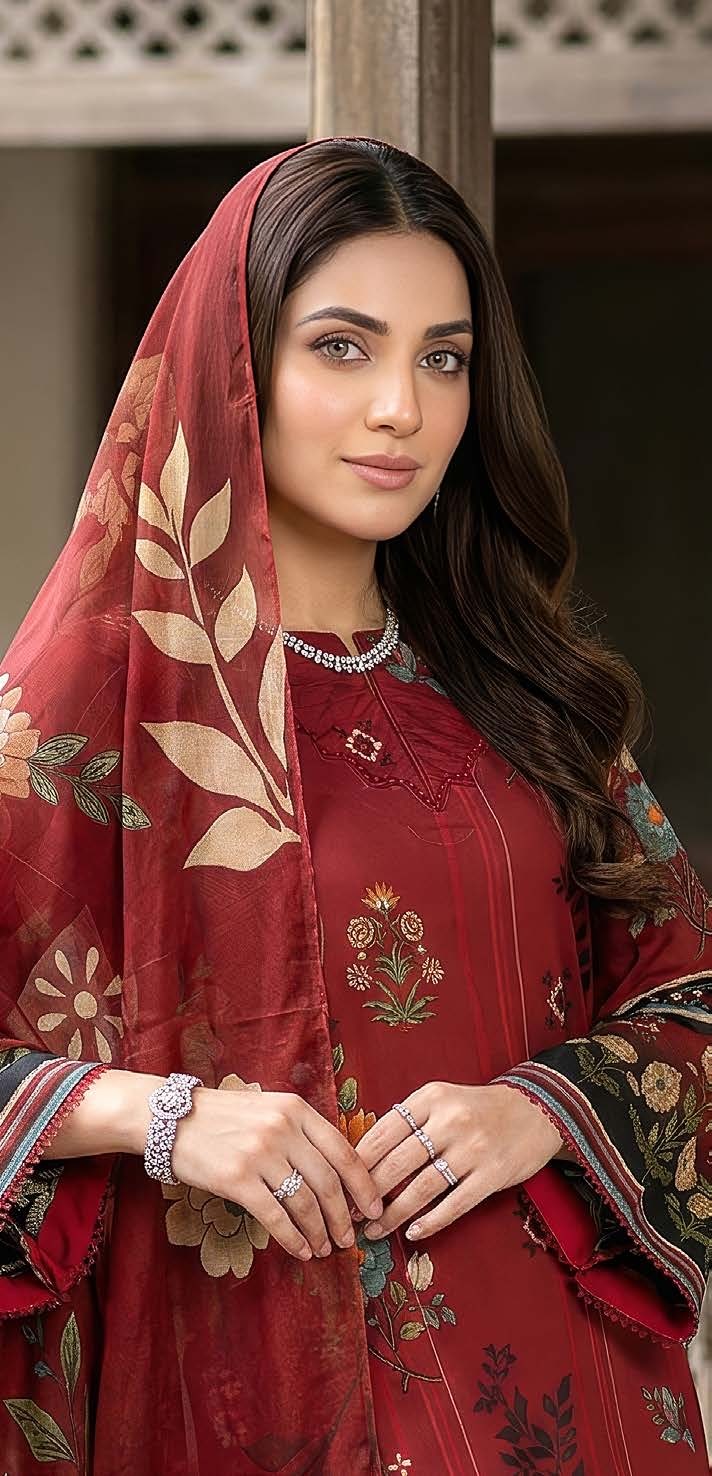 Printed Lawn with Printed Lawn Dupatta (Unstitched) - Image 3